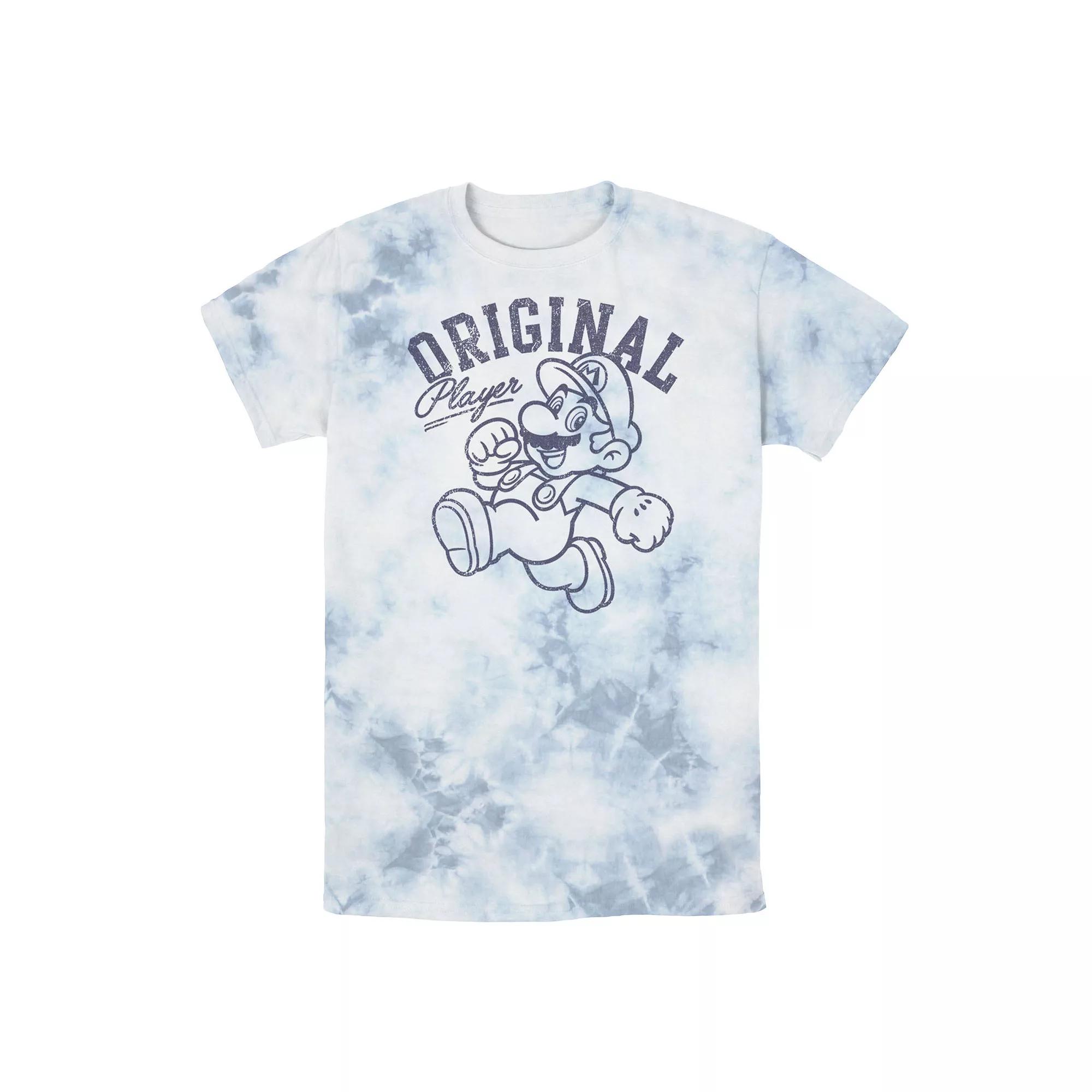 Men's Nintendo Original Player Tee, Size: Large, White Blue Product Image