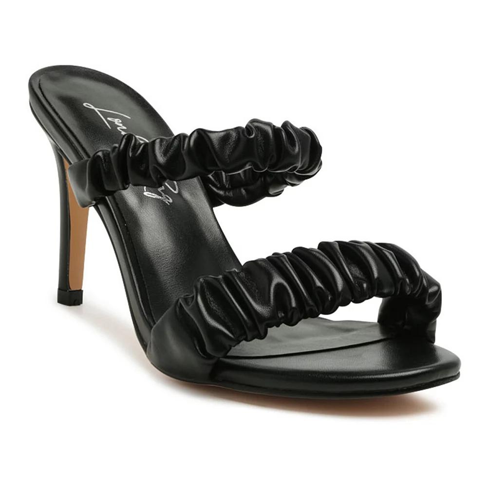 London Rag Gathered Around Slip-On Women's Heeled Sandals,  Product Image