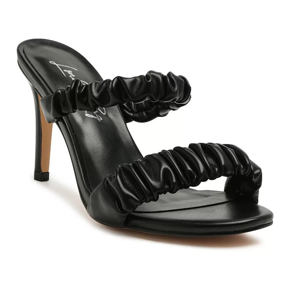 London Rag Gathered Around Slip-On Women's Heeled Sandals,  Product Image