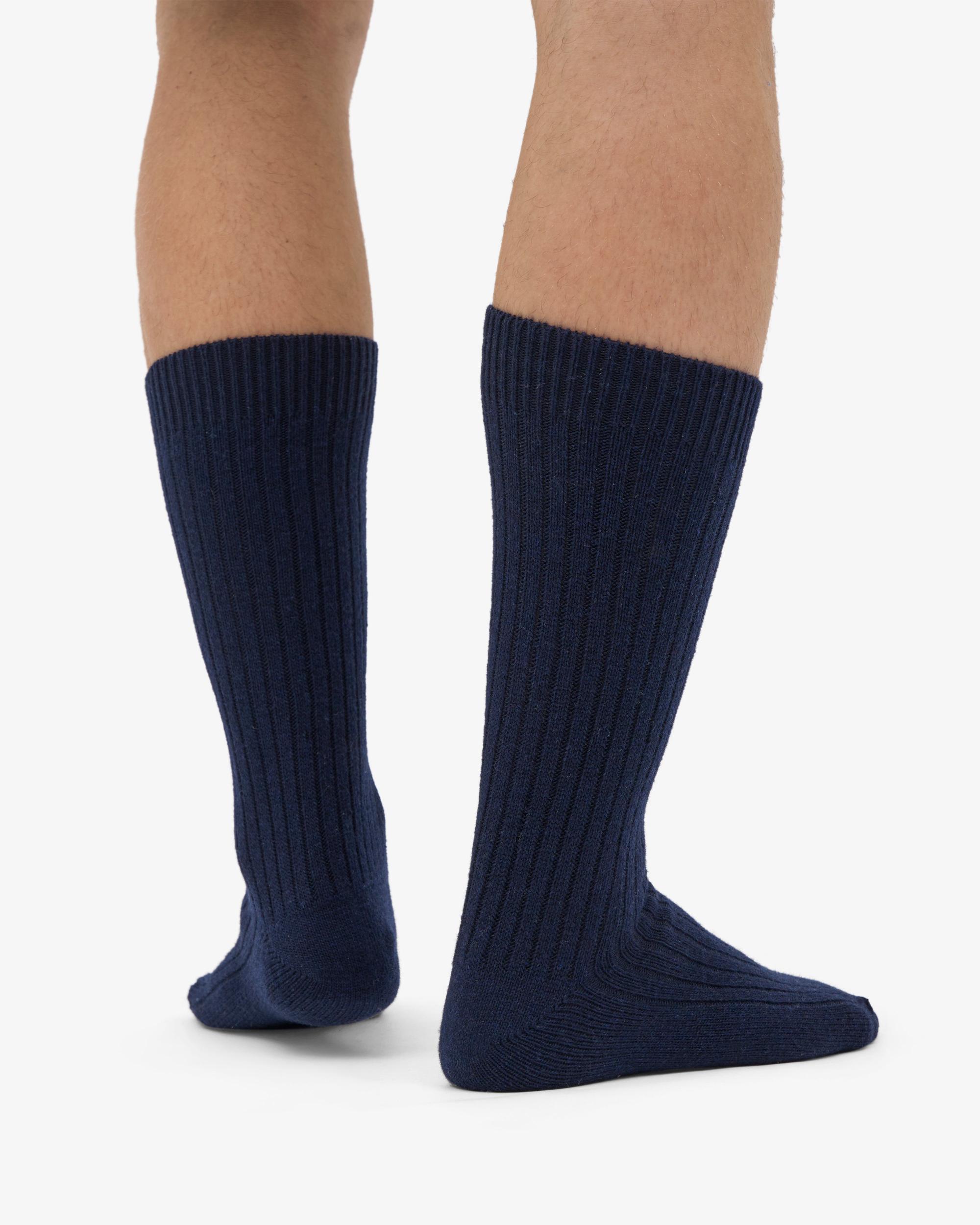 Merino Wool Blend Sock - Deep Black Product Image