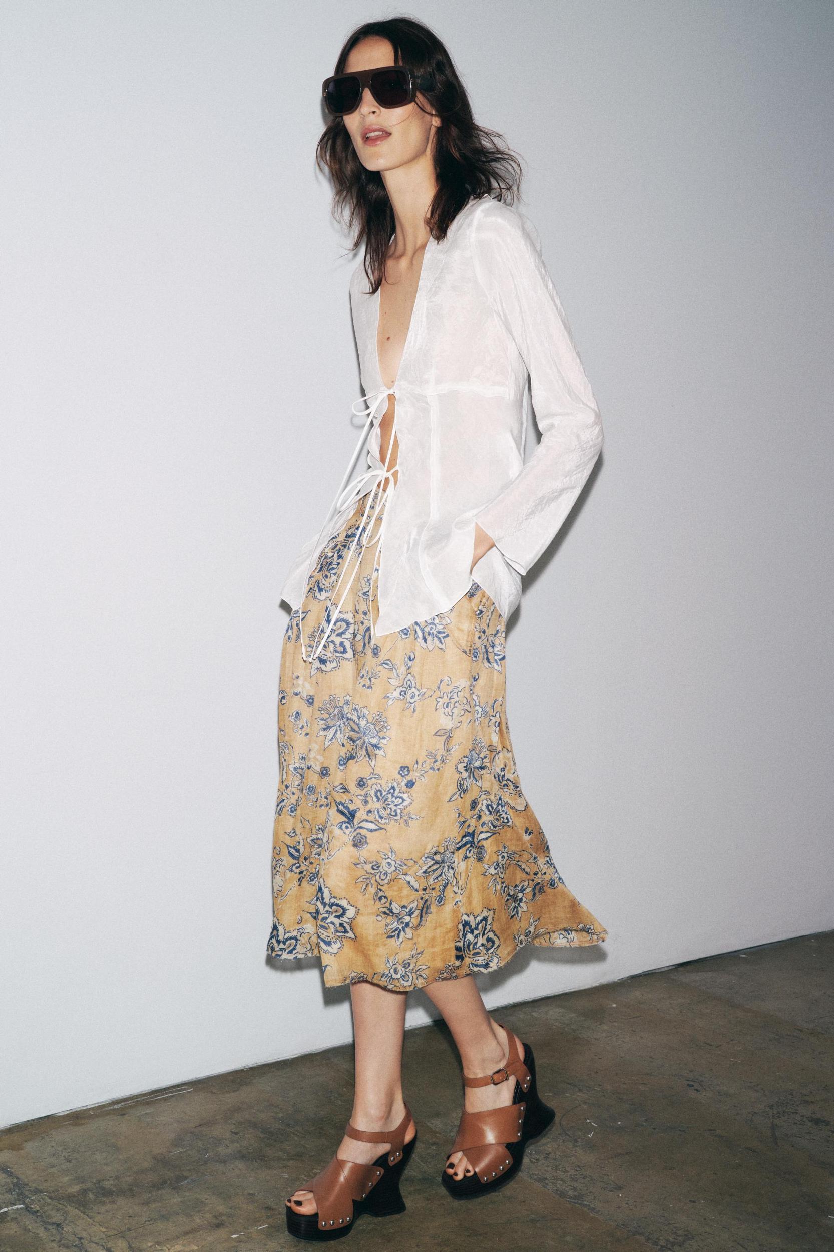 ZW COLLECTION RAMIE FLORAL PRINT SKIRT Product Image