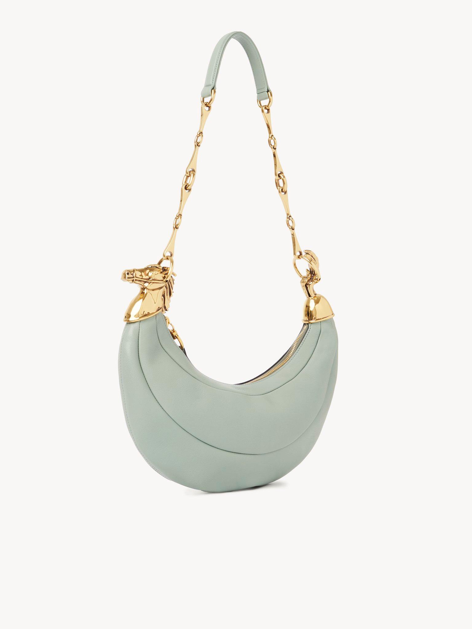 Chain Horse shoulder bag in grained leather Product Image