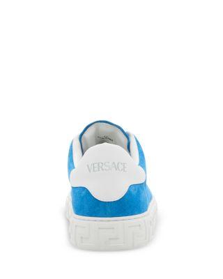 Men's Embroidered La Greca Suede Sneakers Product Image