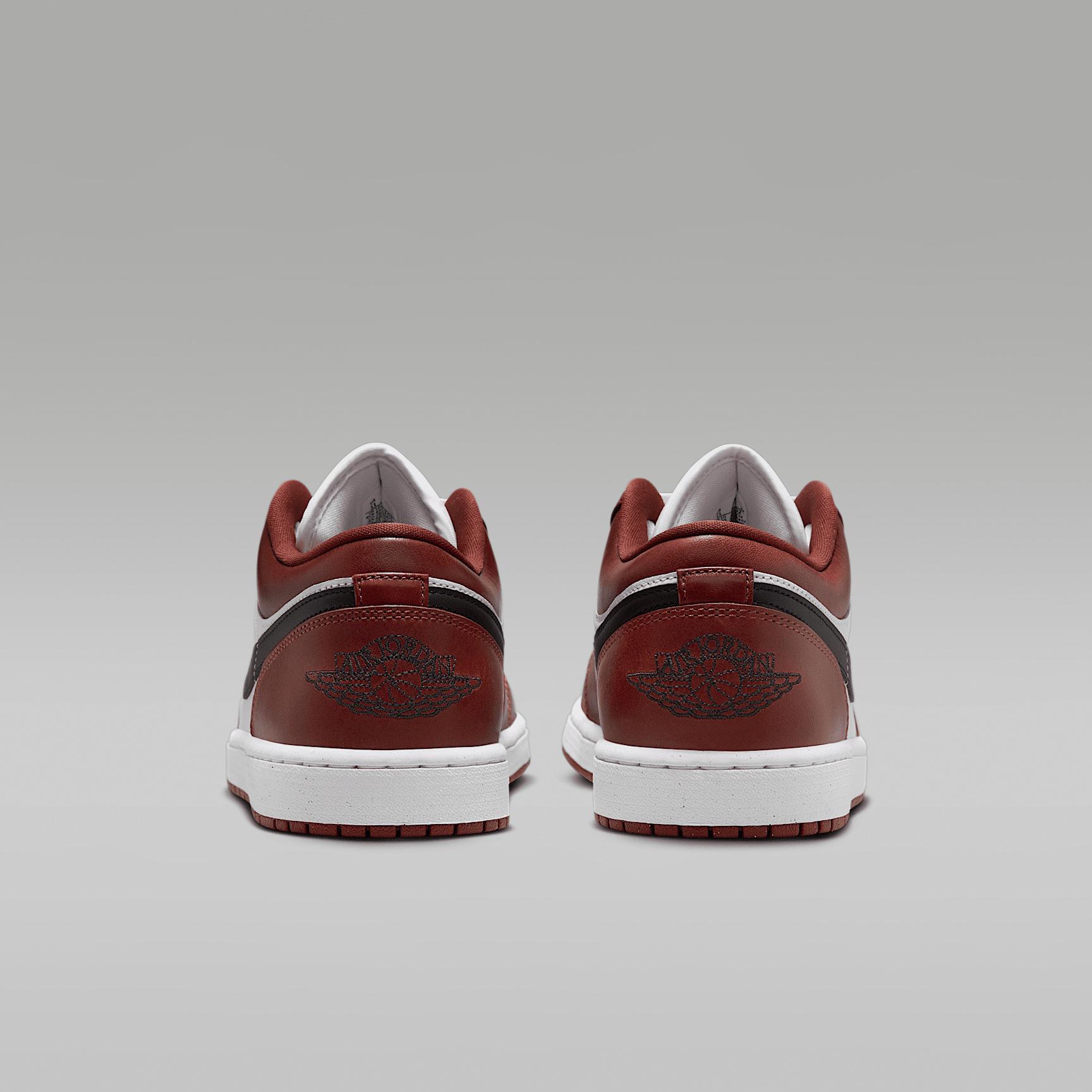 Jordan Mens Jordan Air Jordan 1 Low SE - Mens Shoes Fire Red/White/Matte Silver Product Image