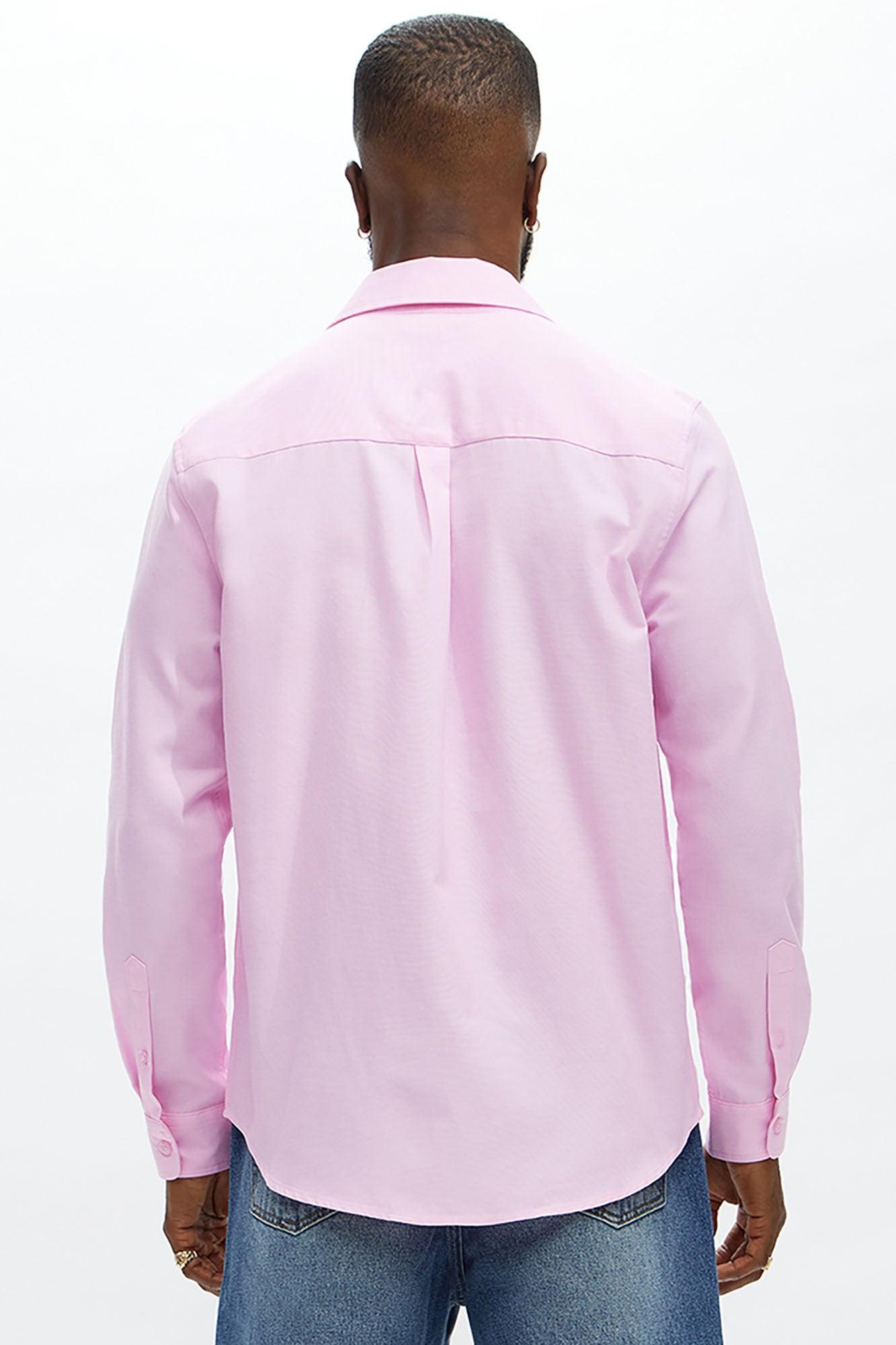 Oxford Long Sleeve Shirt - Pink Male Product Image
