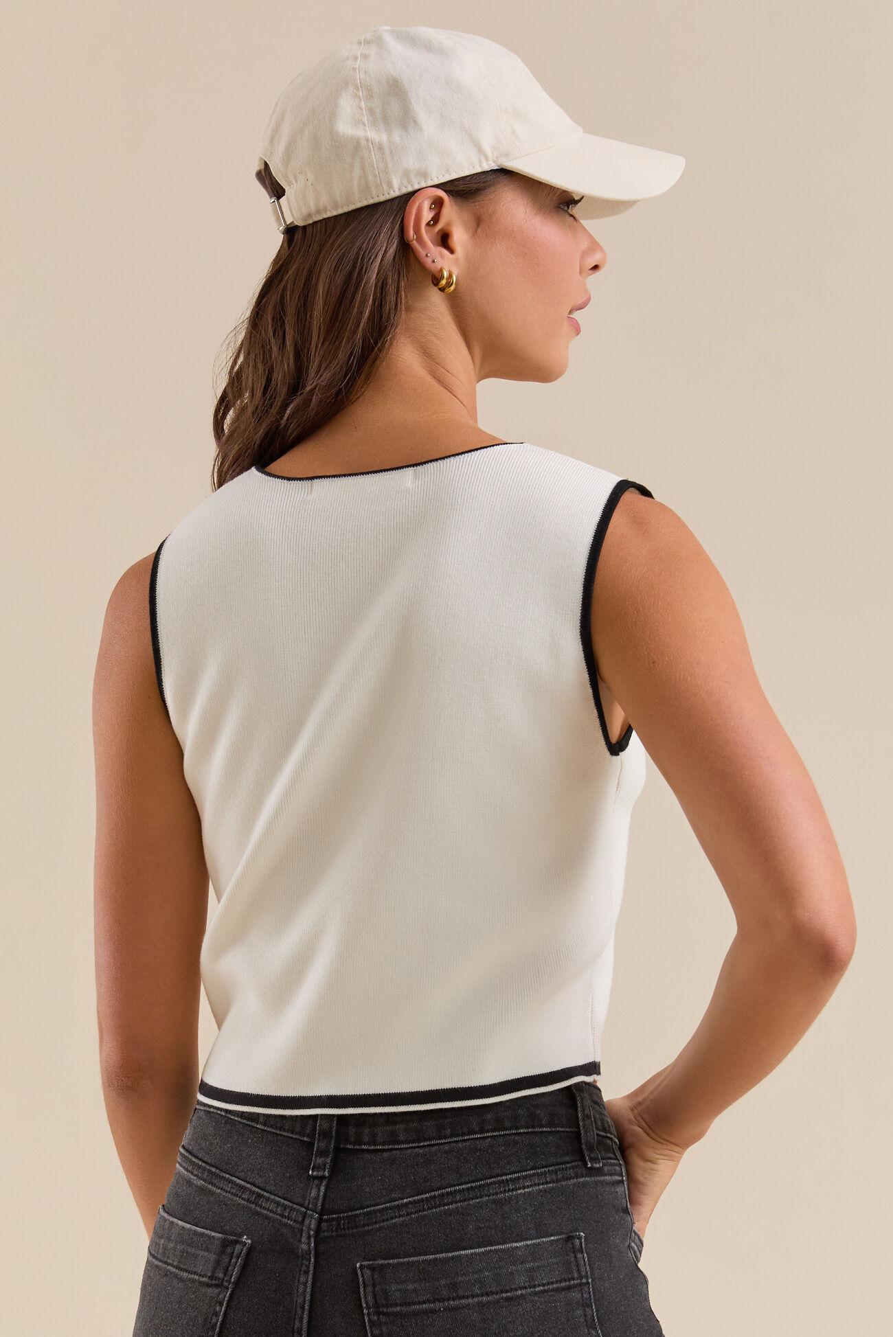 Bella Button Up Sweater Vest Product Image