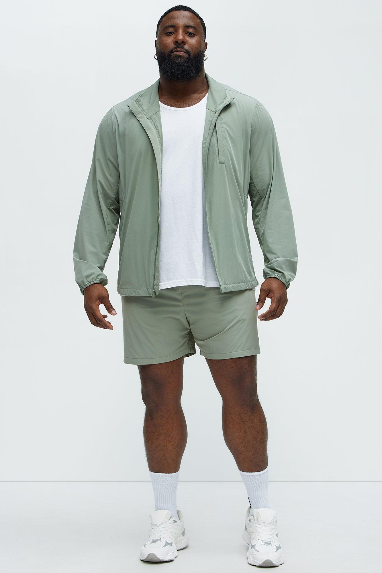 Lightweight Stretch Running Windbreaker Jacket - Sage Product Image