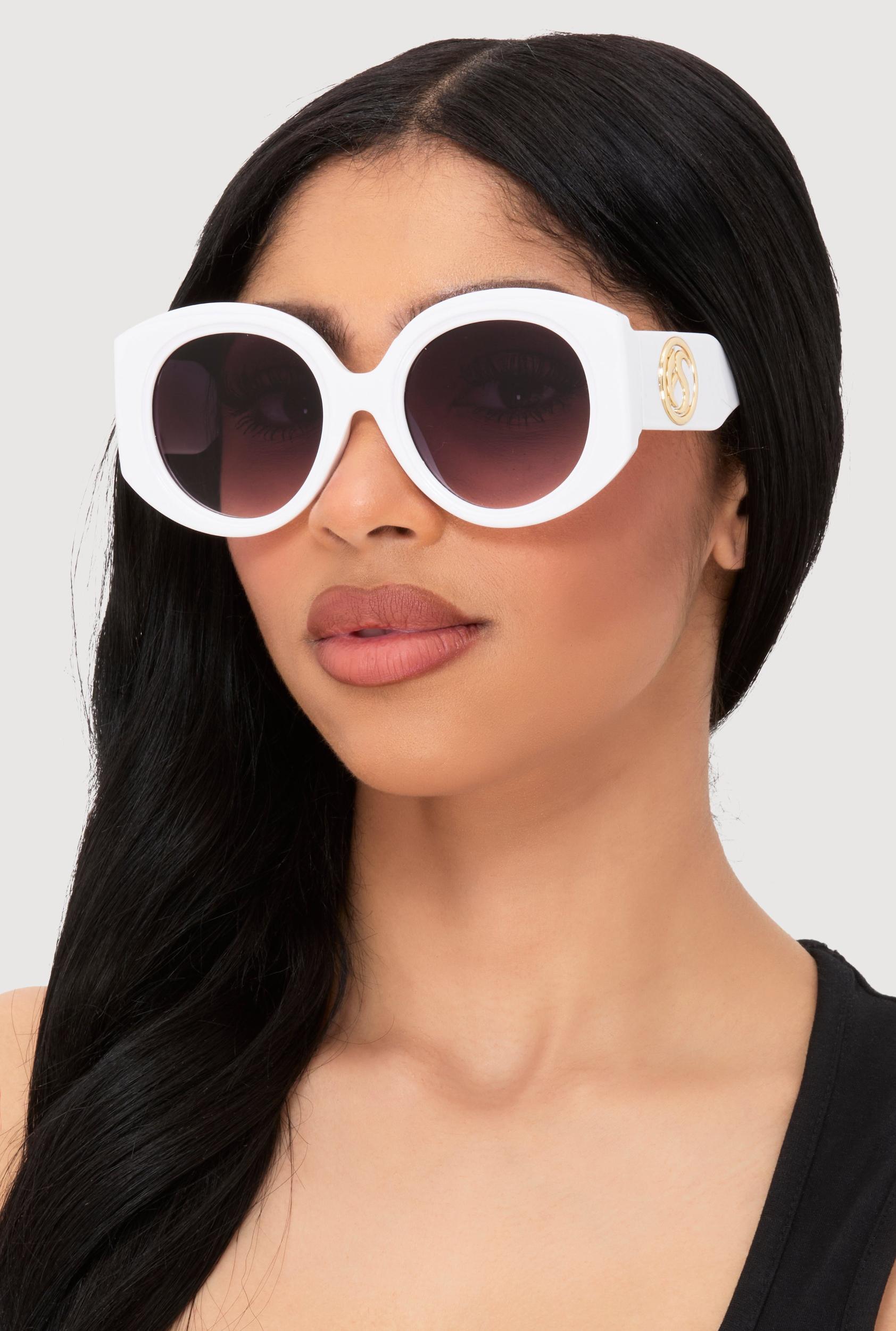 Retro Oversized Round Frame Sunglasses Unisex Product Image