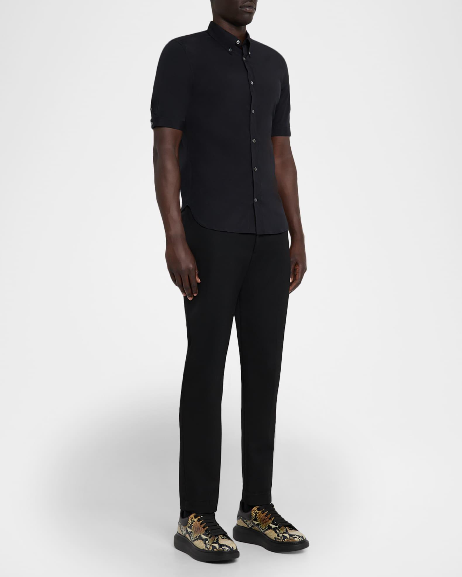 Men's Oversized Python-Effect Leather Sneakers Product Image