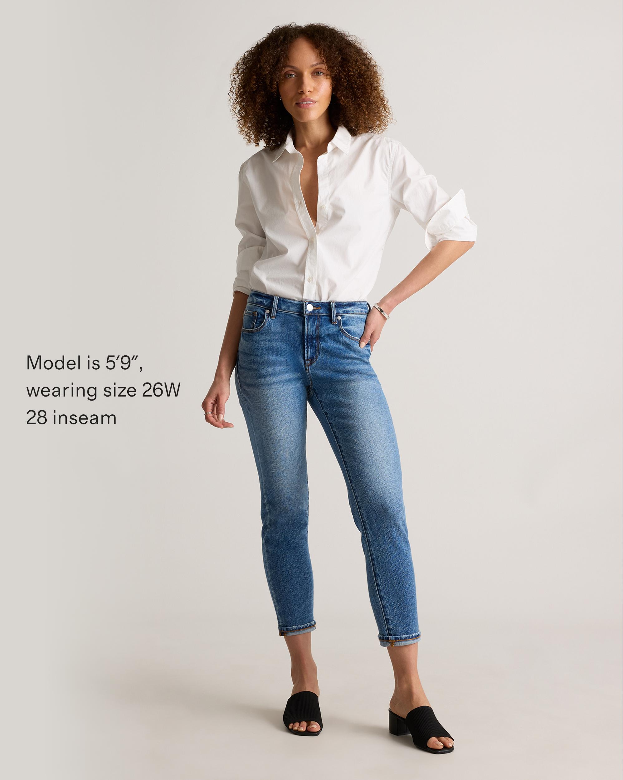 Quince | Women's Luna Stretch Slim Boyfriend Jeans Organic Cotton Product Image
