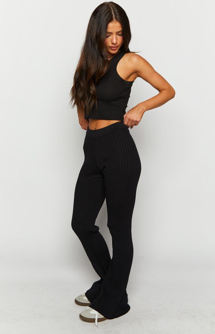 Midnight City Black Knit Pants Product Image