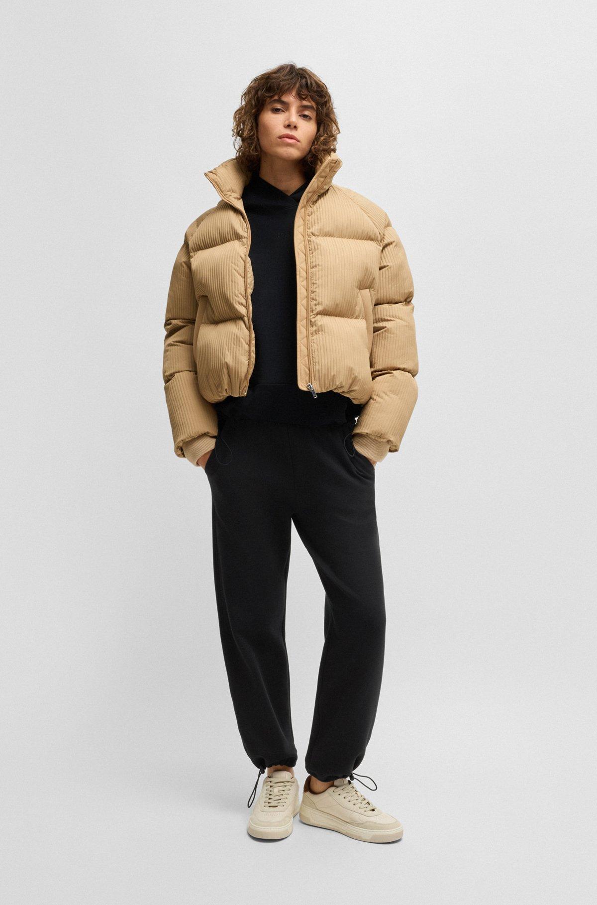 BOSS - Tracksuit bottoms with adjustable hems - Black Product Image