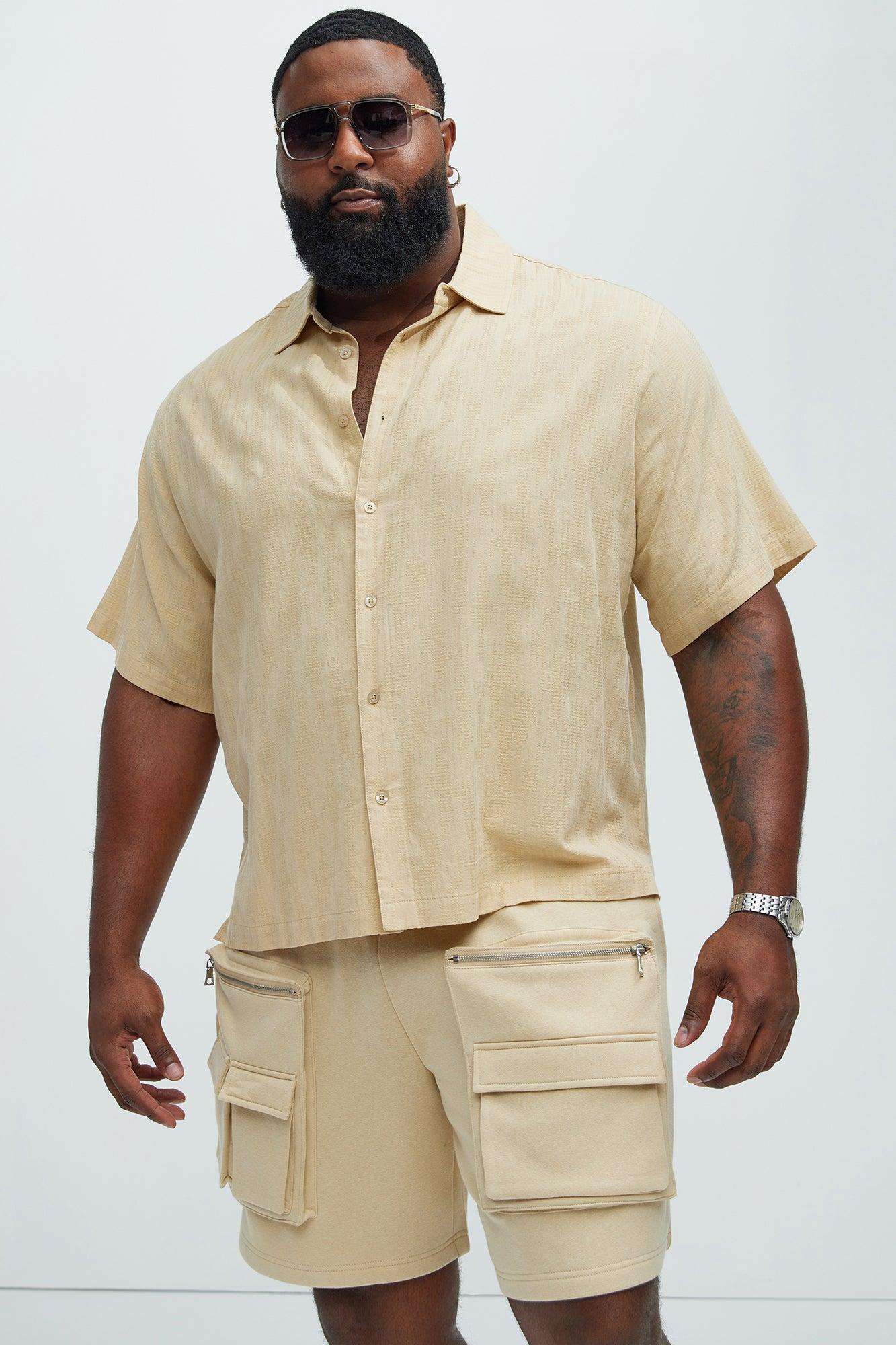 Up In The High Tide Linen Shirt - Tan Product Image