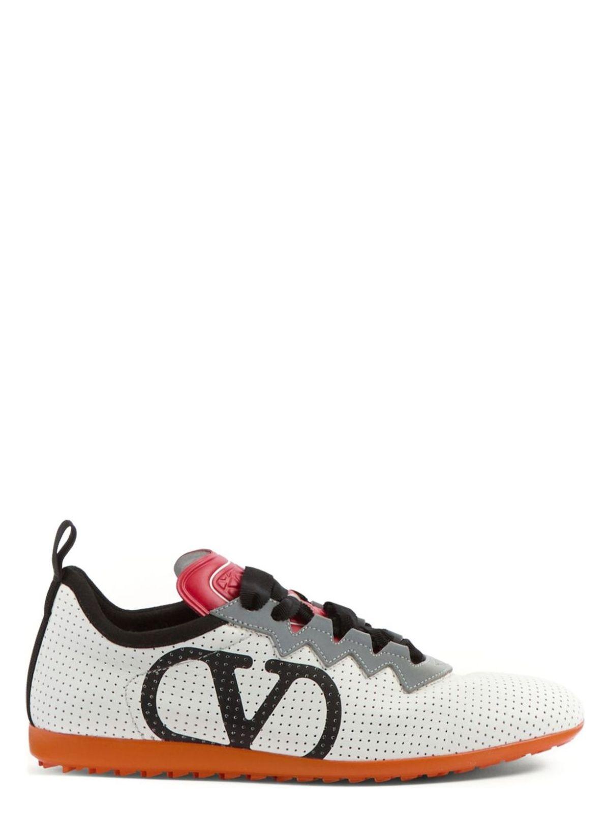 VALENTINO GARAVANI Chromathon Low-top Sneakers In Perforated Leather In Multi Product Image