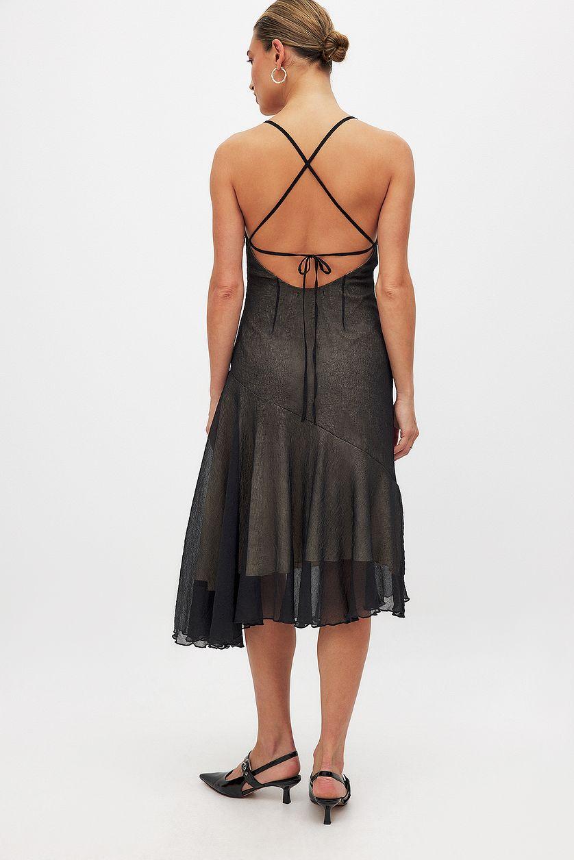 Tie Back Chiffon Midi Dress Product Image