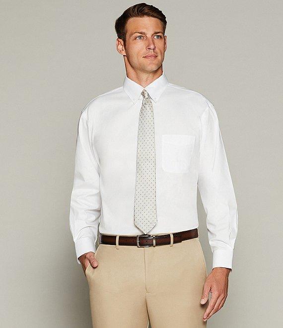 Gold Label Roundtree & Yorke Fitted Non-Iron Button-Down Collar Solid Dress Shirt Product Image