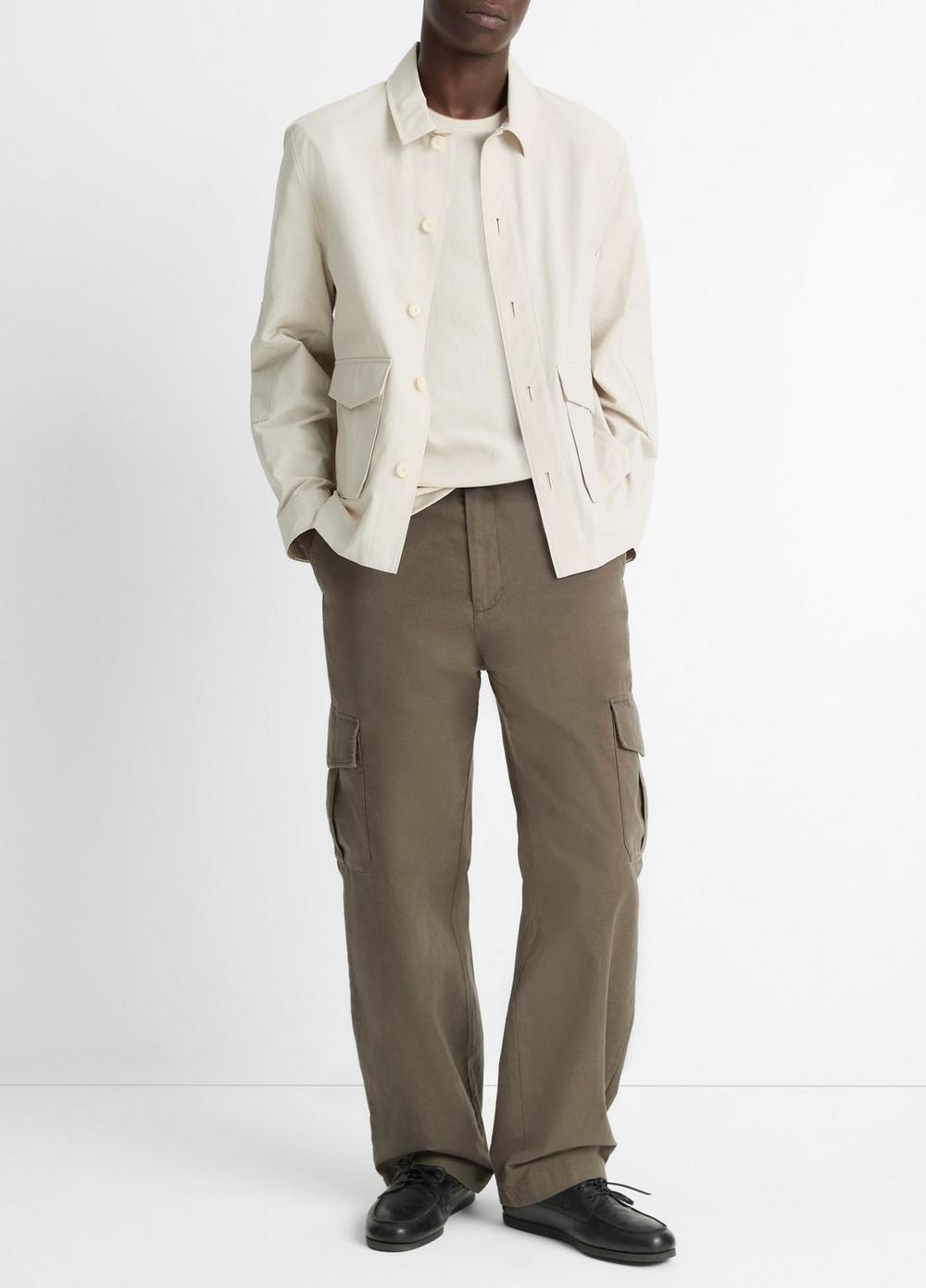 Linen, Wool & Cashmere Polo Sweater Product Image