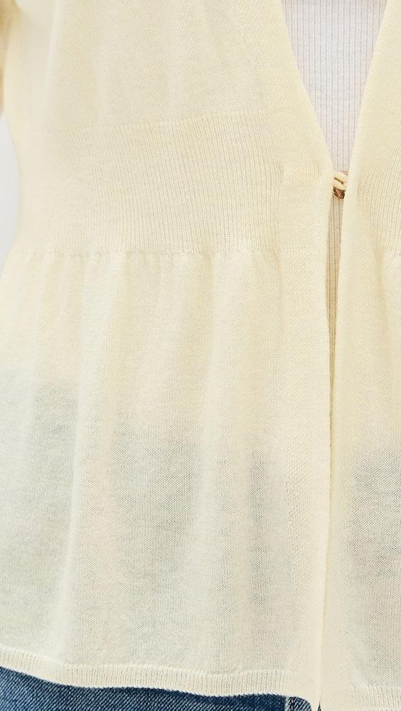 Vince Ribbed Waist Single Button Cardigan | Shopbop Product Image