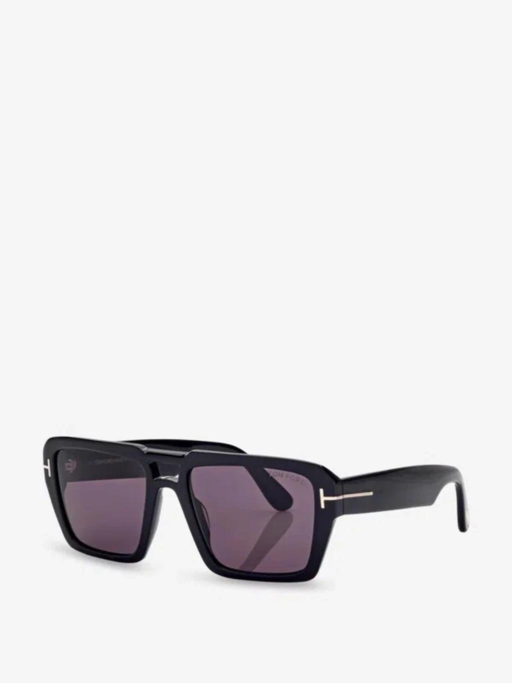 TOM FORD Redford 56mm Navigator Sunglasses In Black Product Image