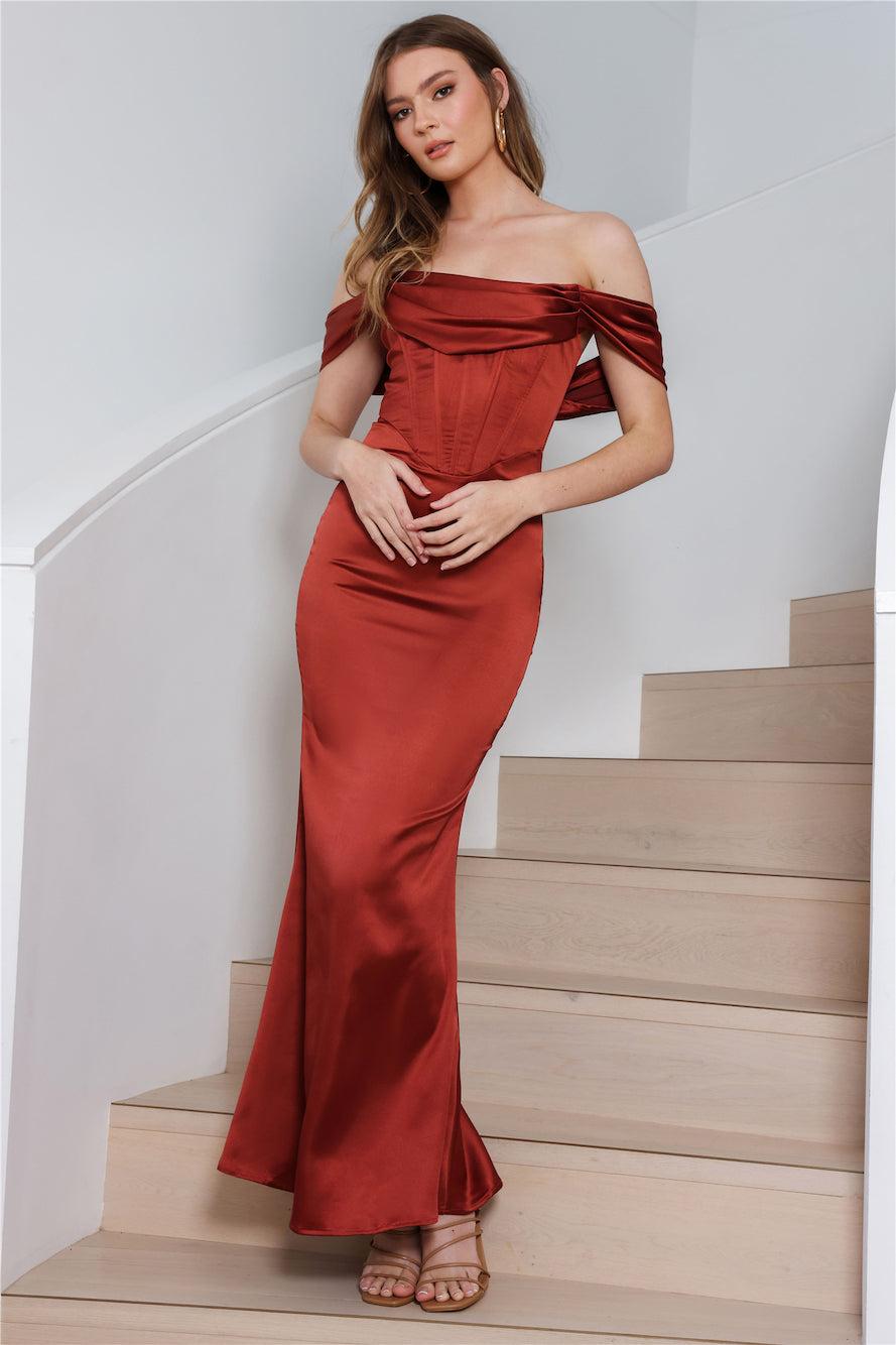 Kingdom Come Maxi Dress Brown Product Image