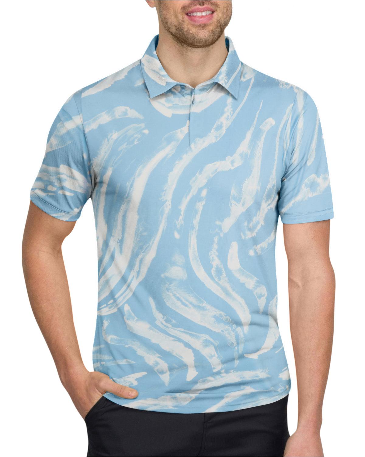 Three Sixty Six Men’s Print Golf Polos Male Product Image