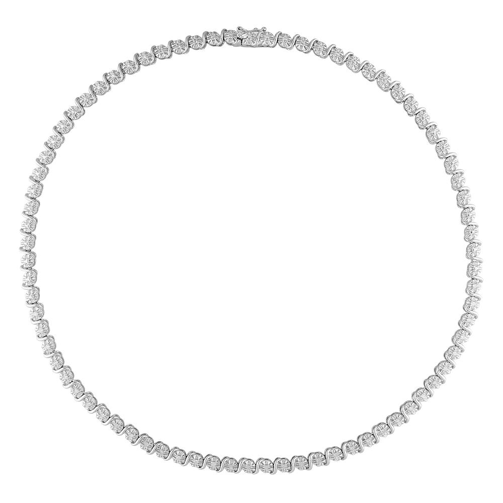 Stella Grace Sterling Silver 1/2 Carat T.W. Diamond Necklace, Women's, Size: 17" Product Image