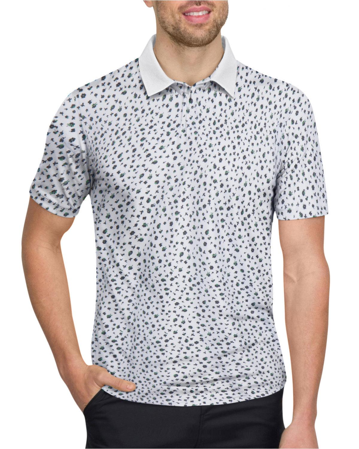 Three Sixty Six Men’s Print Golf Polos Male Product Image
