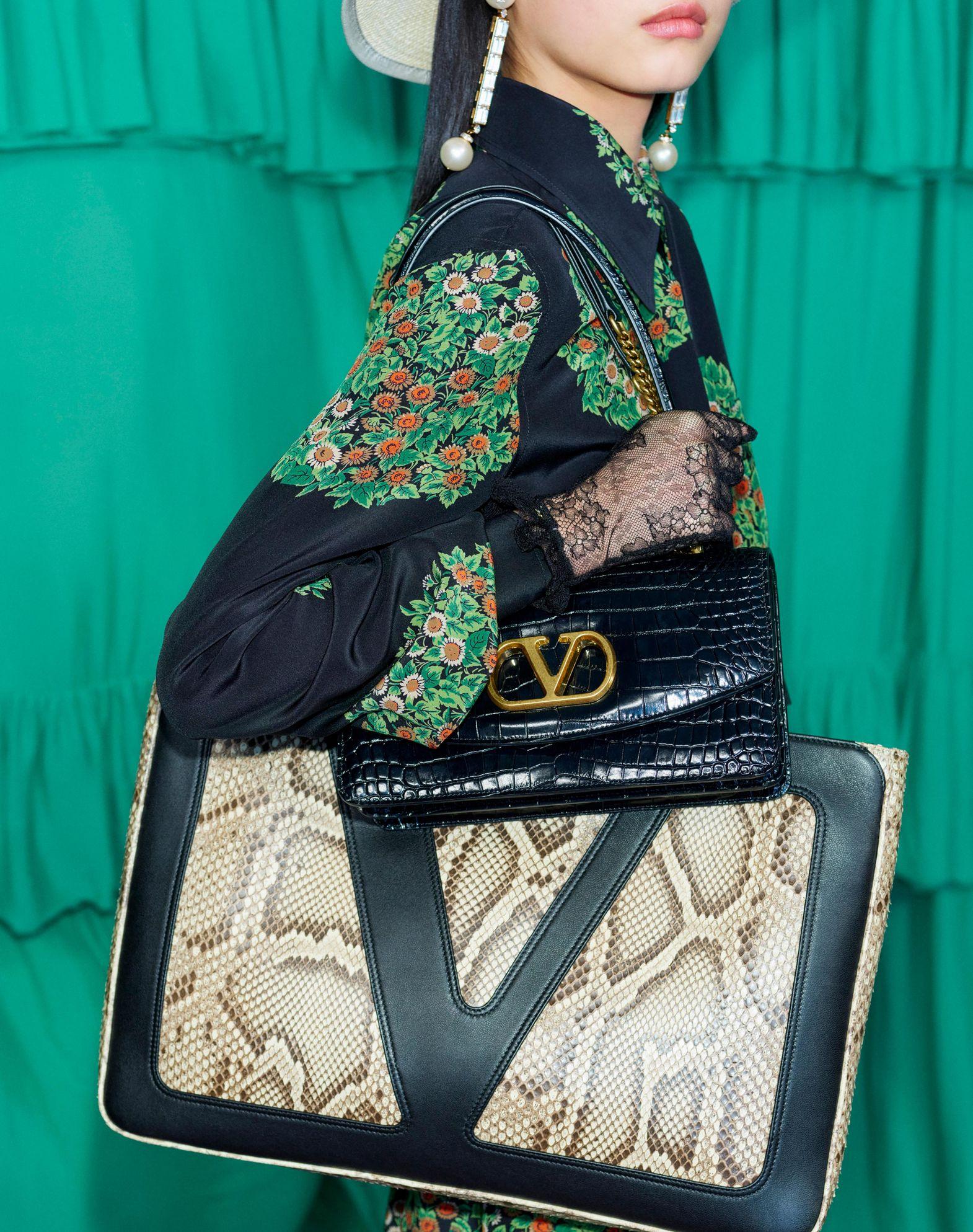 Valentino Garavani Viva Superstar Medium Python Shopping Bag Product Image