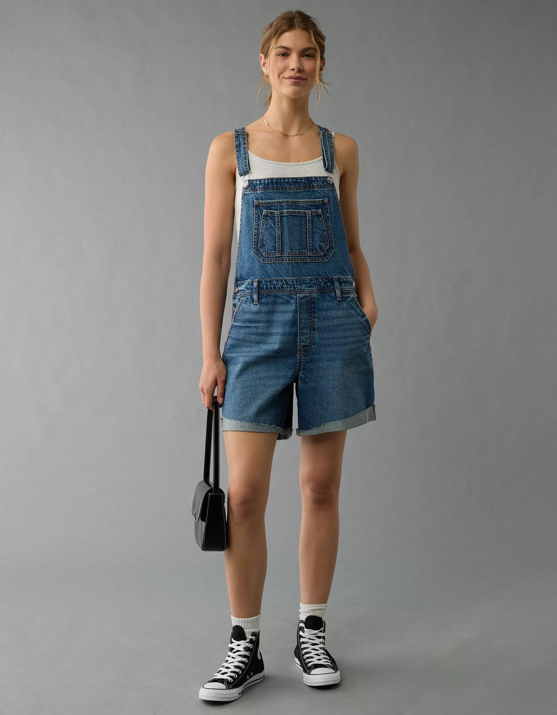 AE Baggy Denim Short Overall Product Image