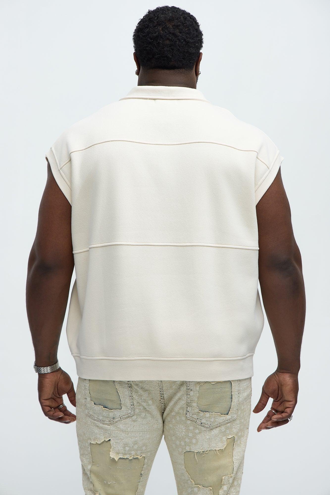 Tyson Over Trails Sleeveless Sweatshirt - Cream Product Image