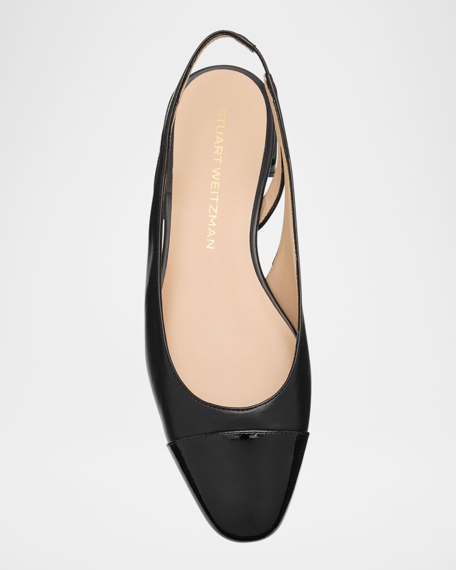 Sleek Leather Slingback Ballerina Flats Product Image