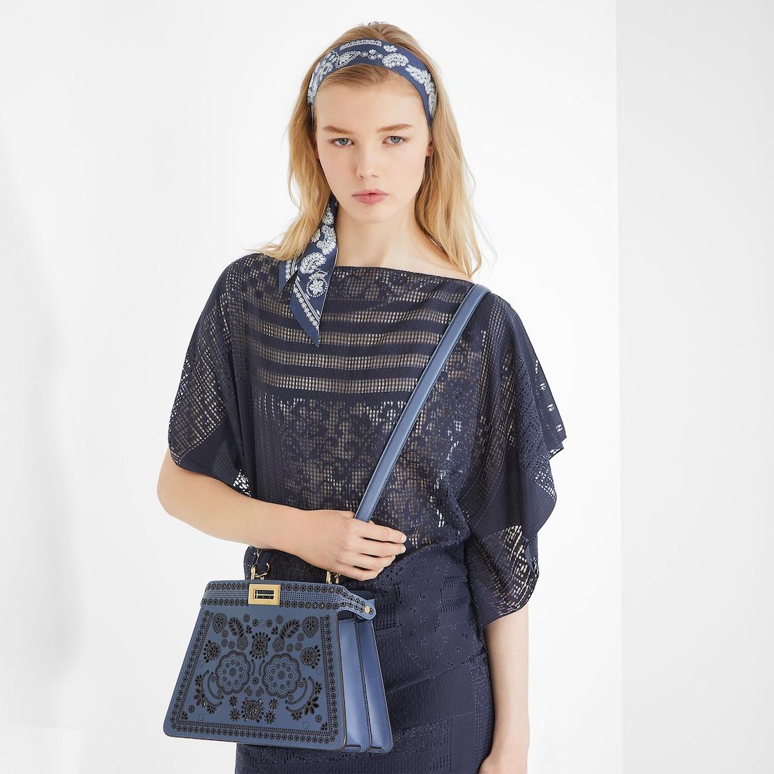 WrappyBlue silk Coral Bandana wrappy Product Image