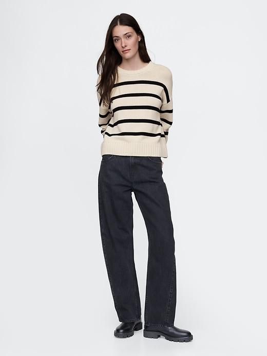 100% Cotton Relaxed Sweater Product Image