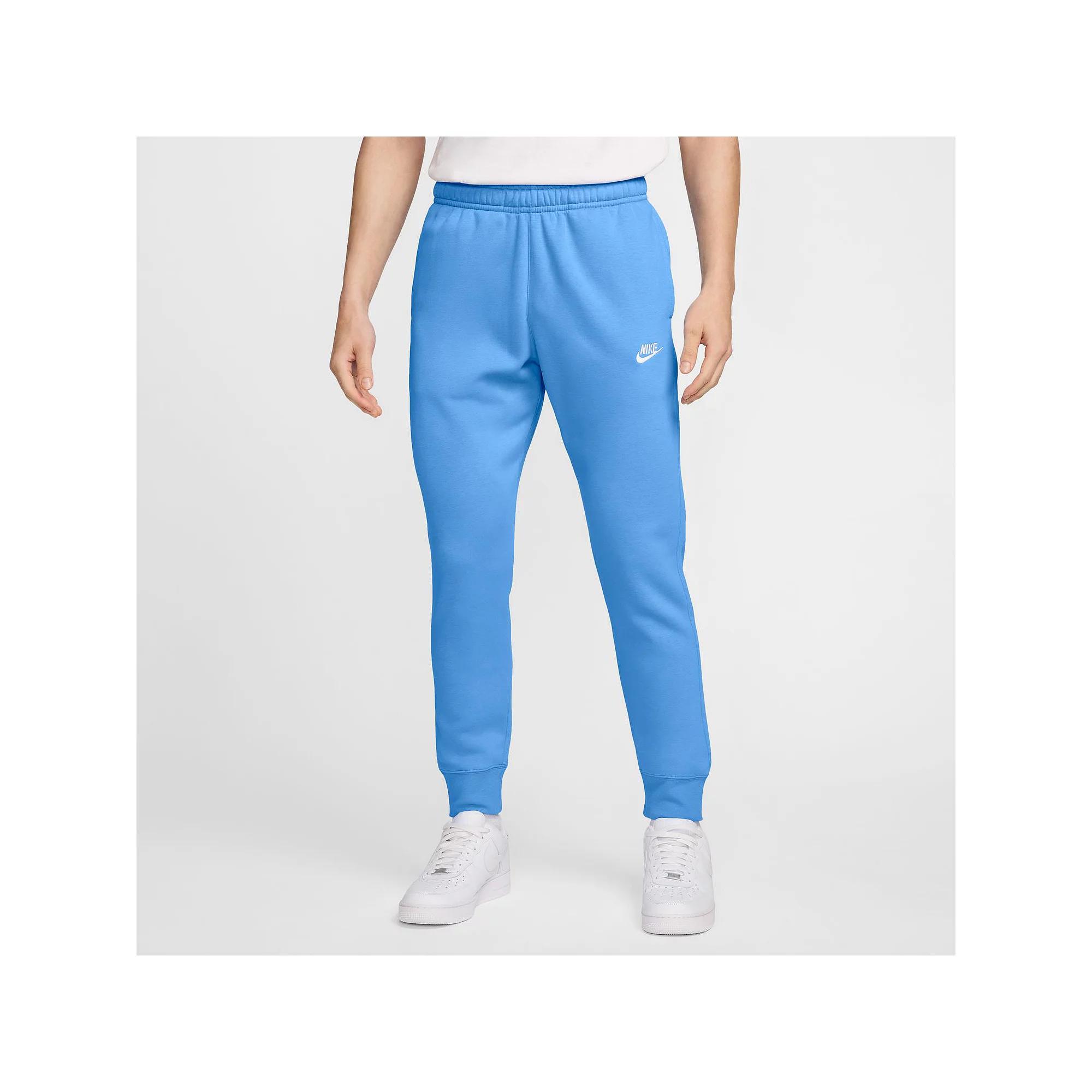Nike Mens Sportswear Club Fleece Jogger Pants in University Blue/White Product Image