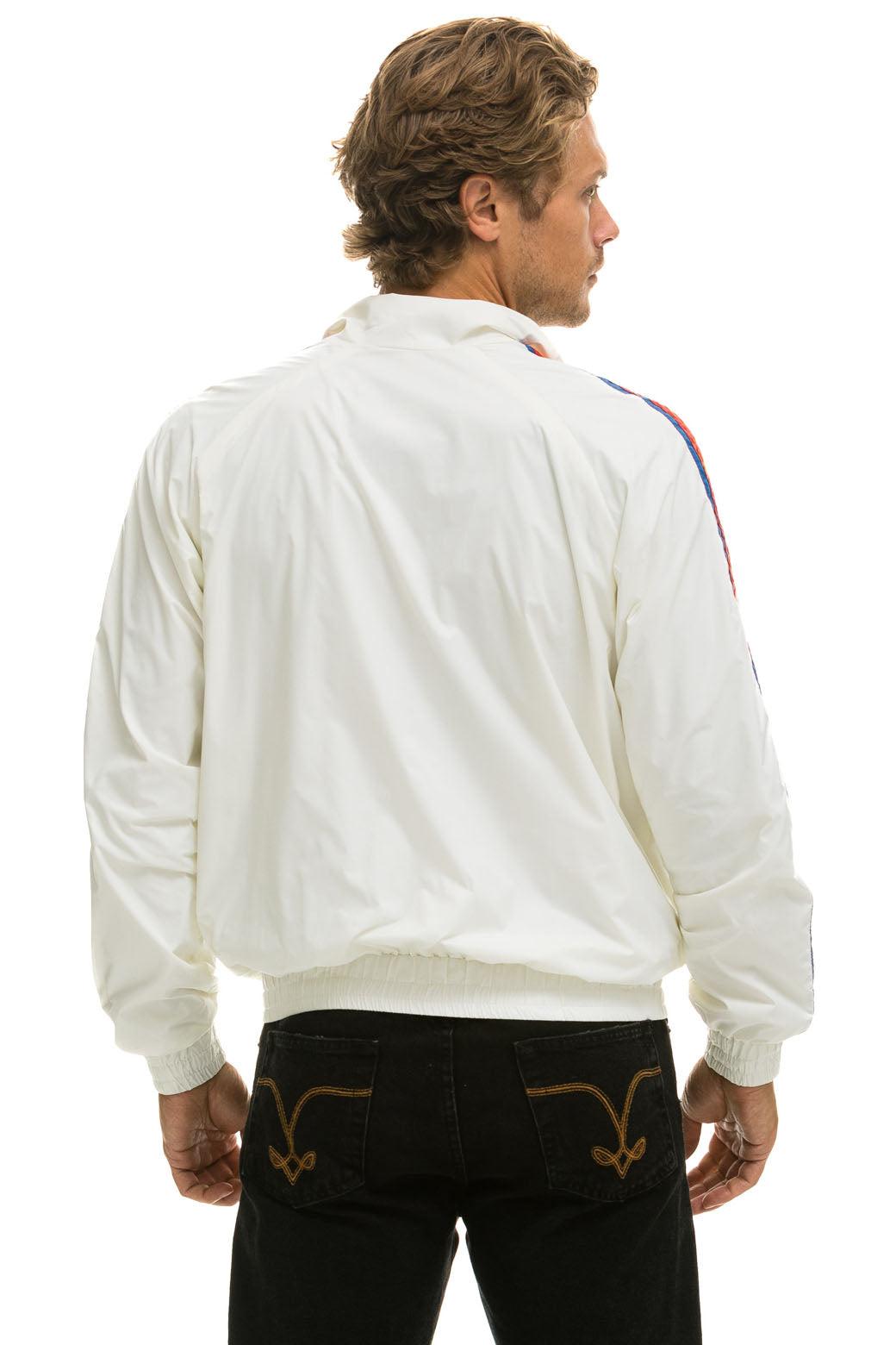 MEN'S 4 STRIPE WINDBREAKER - WHITE Male Product Image