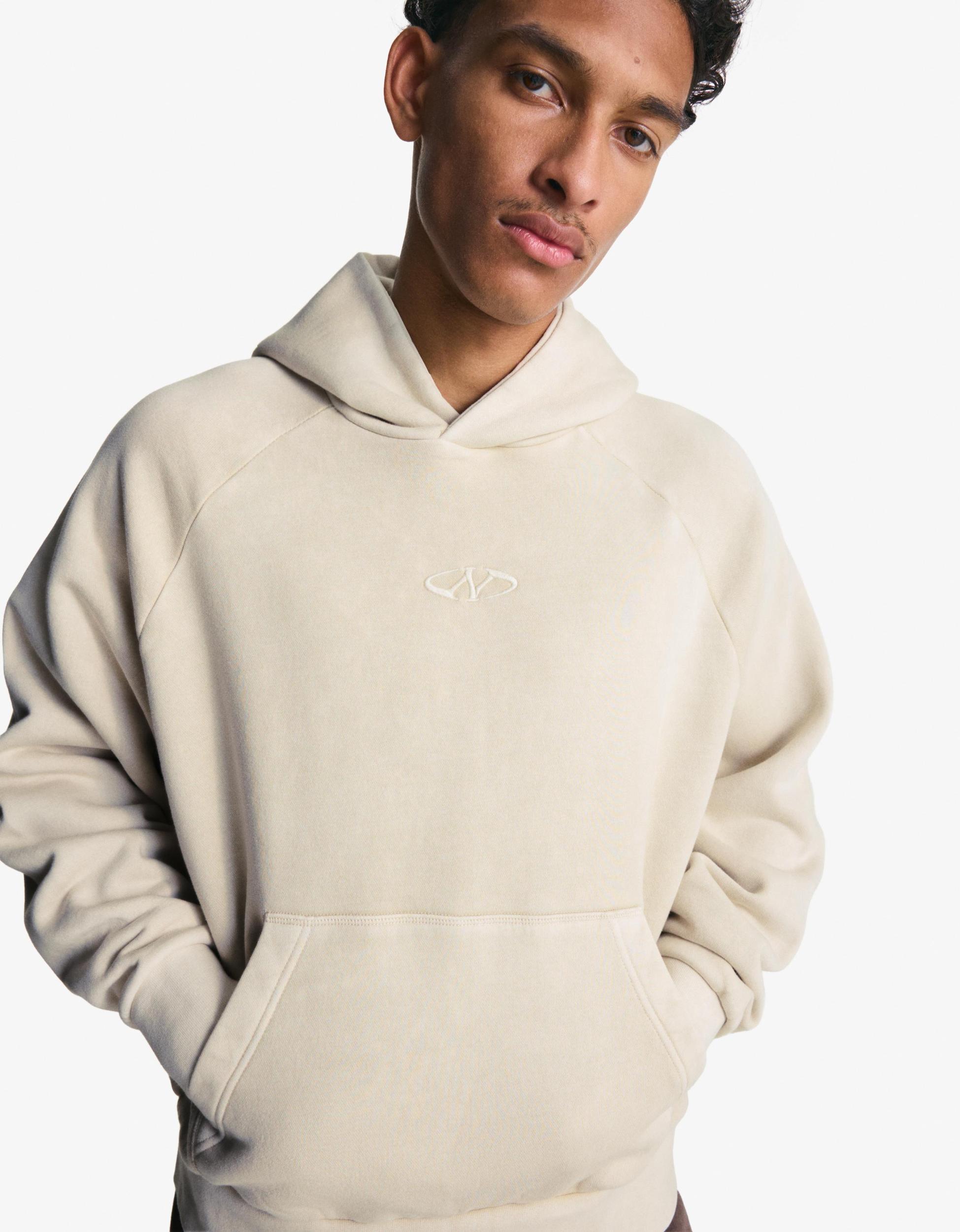 Boxy fit hooded sweatshirt Product Image