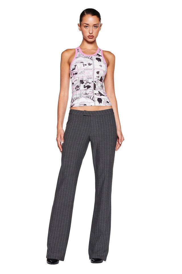 MARRION PANT - GREY : PINSTRIPE Product Image