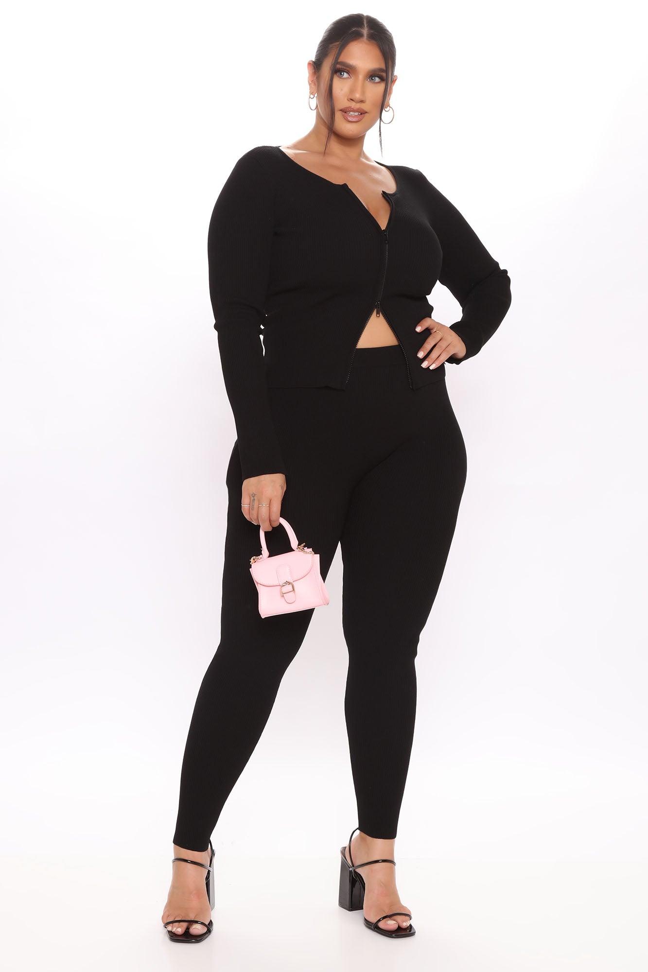 Wrong Way Sweater Pant Set - Black Female Product Image