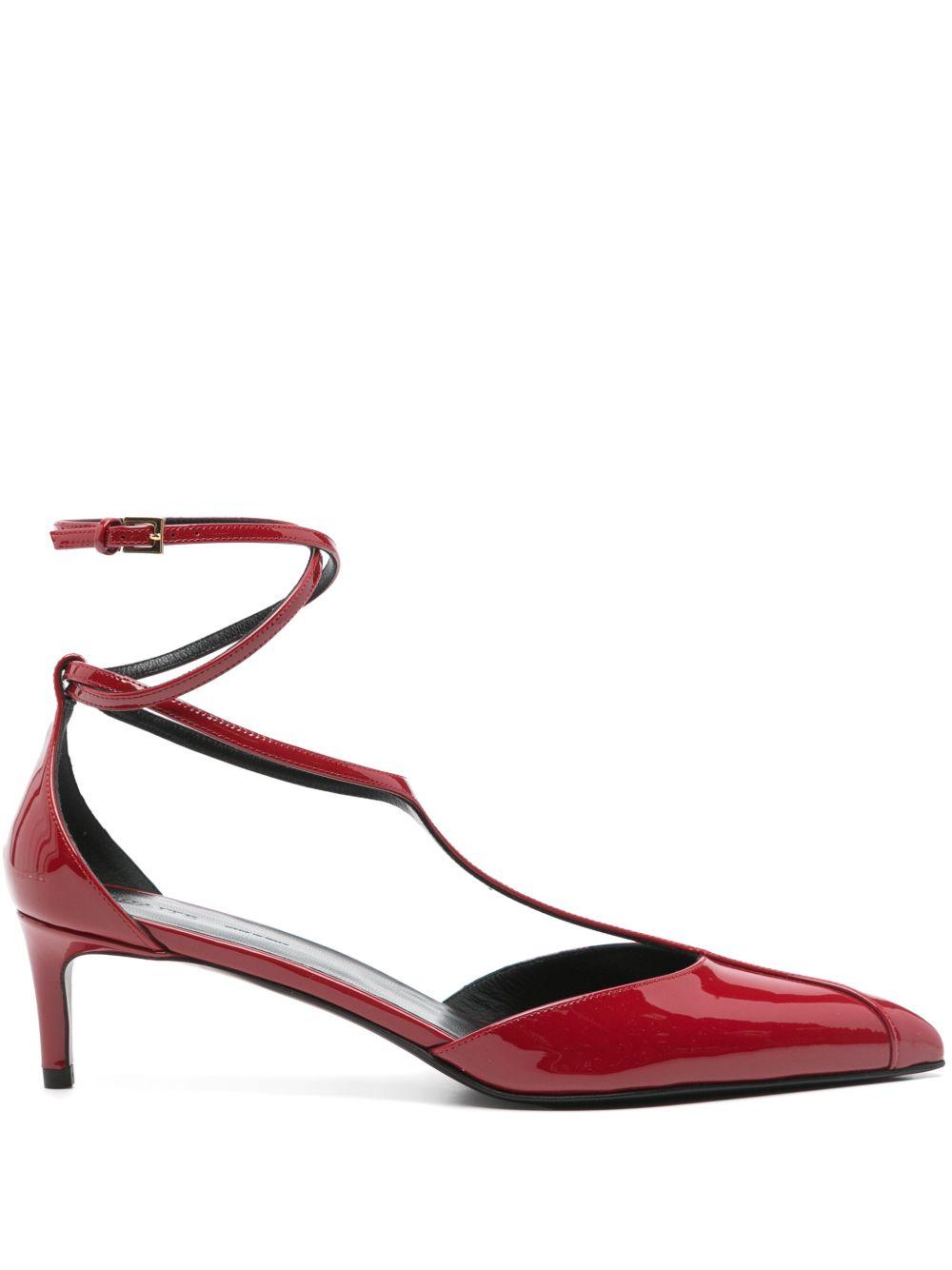 KHAITE Mia 45 Patent Leather Pumps In Red Product Image