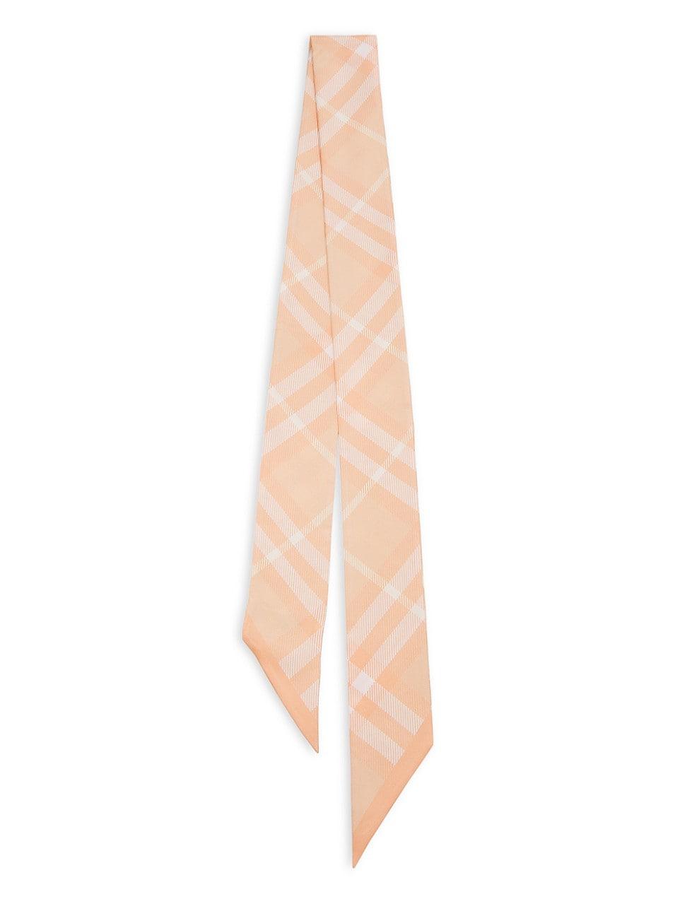 Womens Check Silk Twilly Scarf Product Image