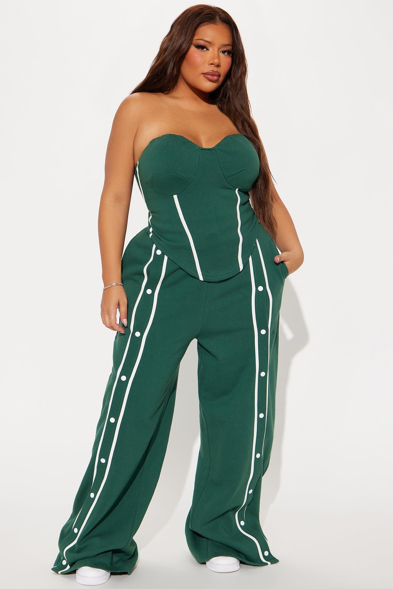 Sara Fleece Track Pant Set - Hunter Product Image