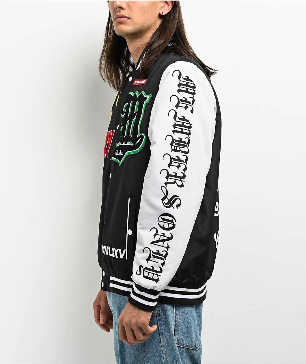 Members Only Black & White Varsity Jacket Product Image