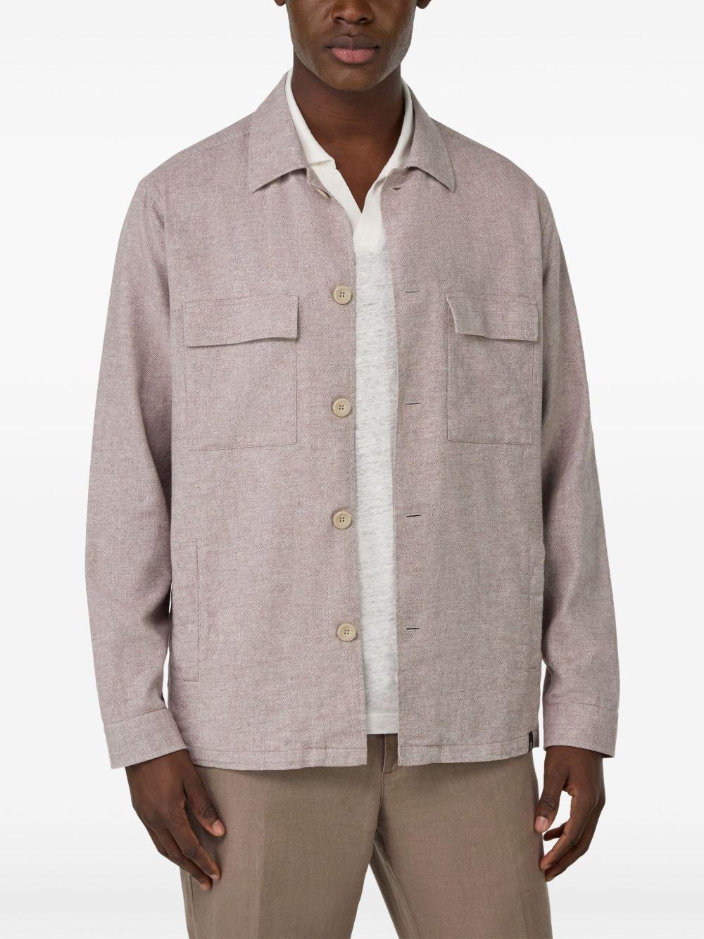 mélange-effect shirt jacket Product Image