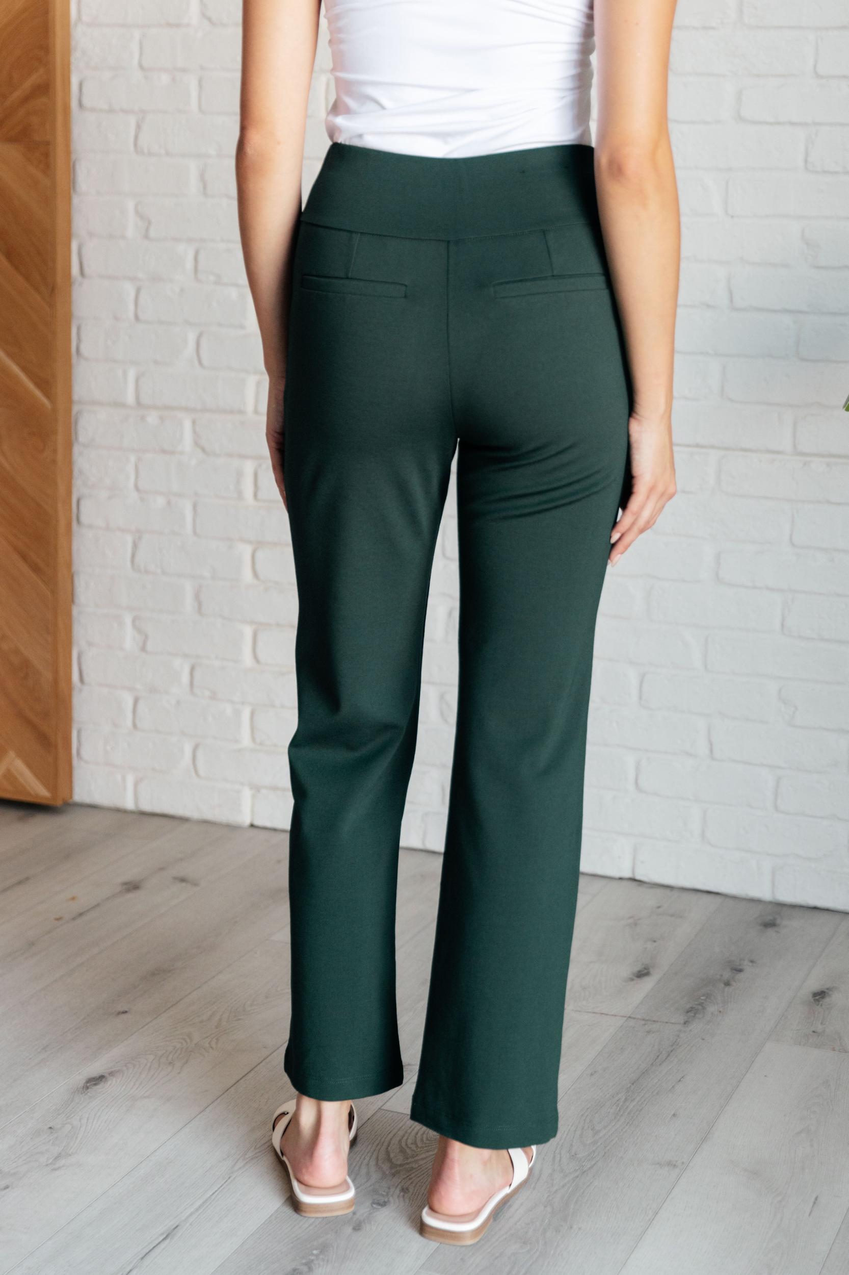 Magic Straight Pants in Hunter Green Product Image