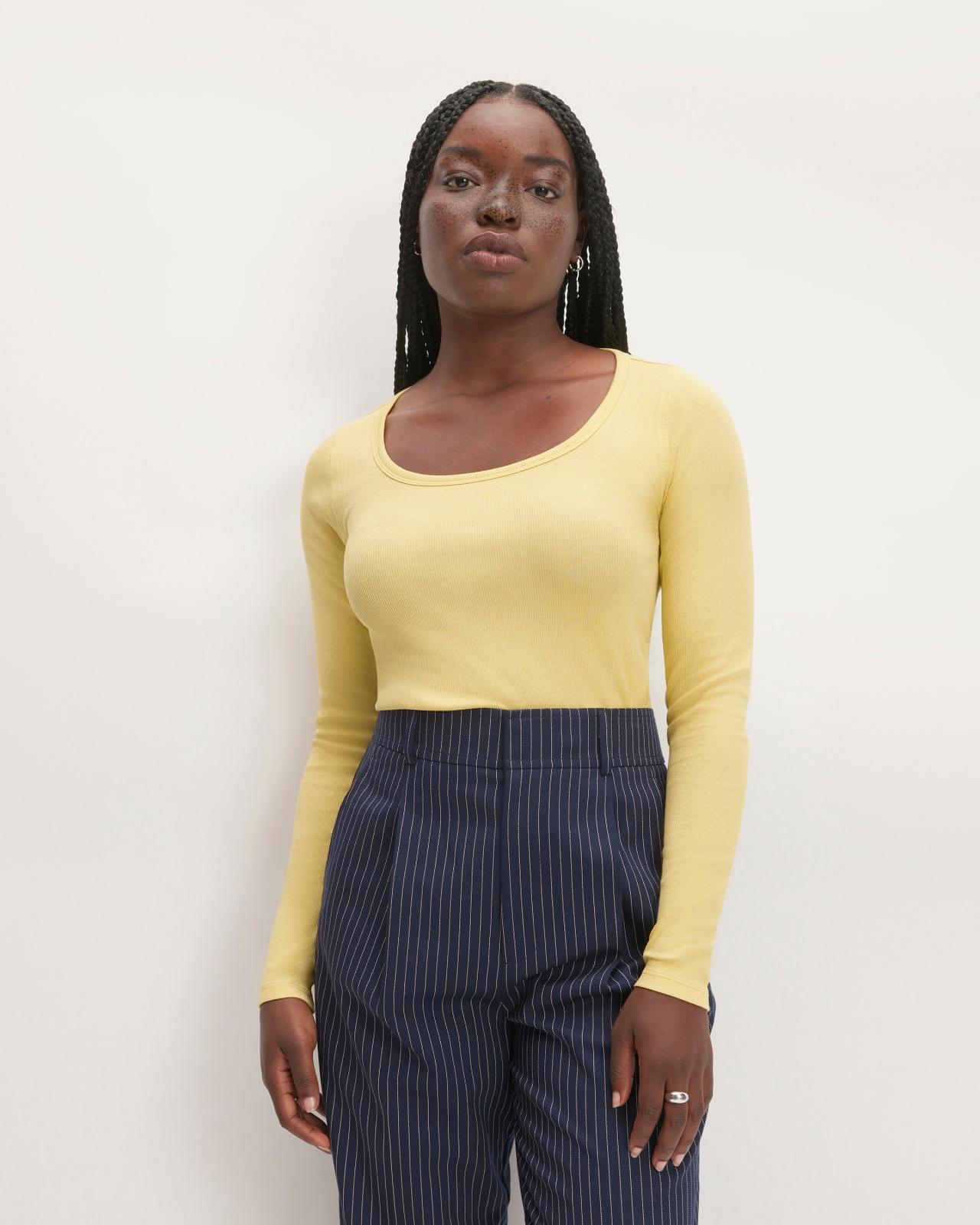 Womens Luxe Rib Long-Sleeve Scoop-Neck T-Shirt by Everlane Product Image