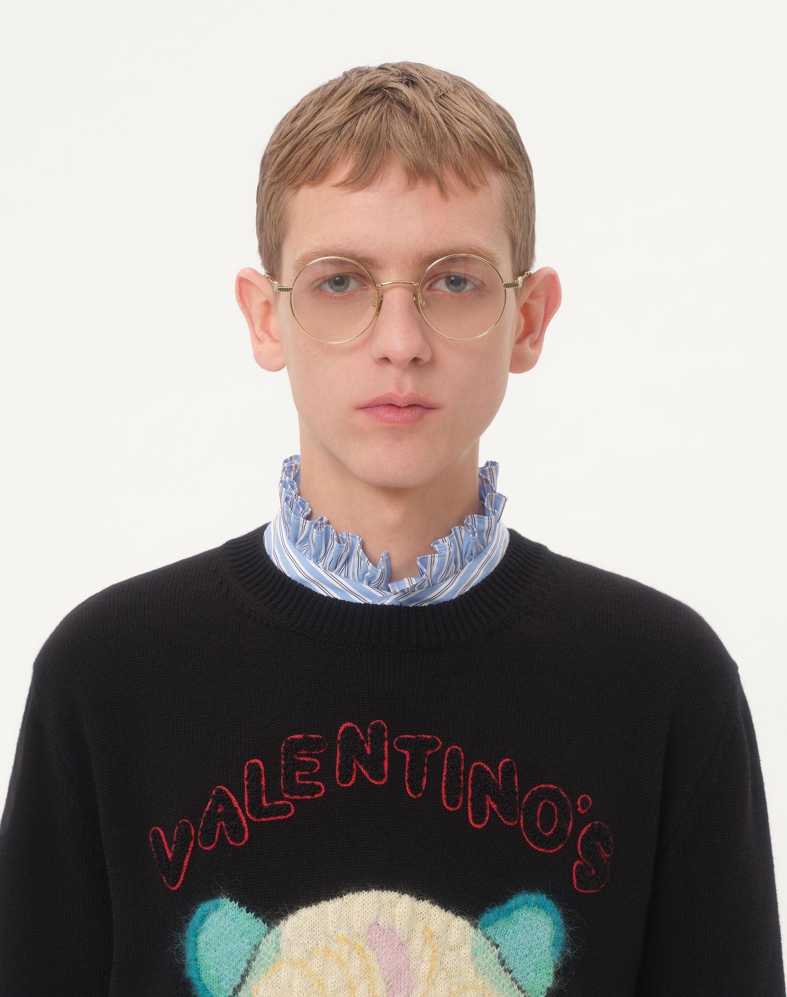 Wool And Cotton Sweater With Le Chat De La Maison Patch Product Image