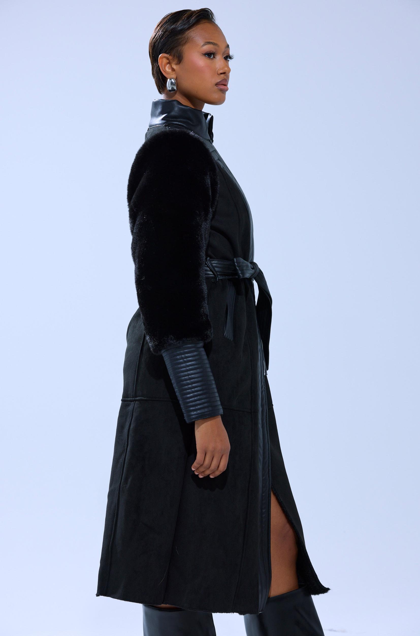 GOODIE MIXED MEDIA COAT Product Image