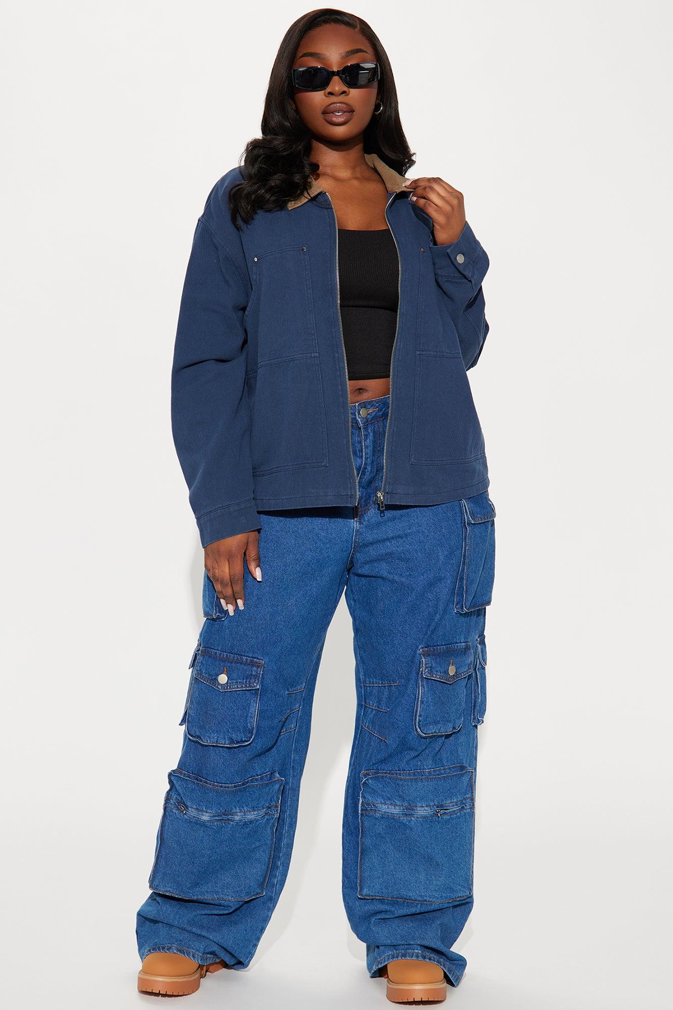 Leila Barn Jacket - Navy Female Product Image