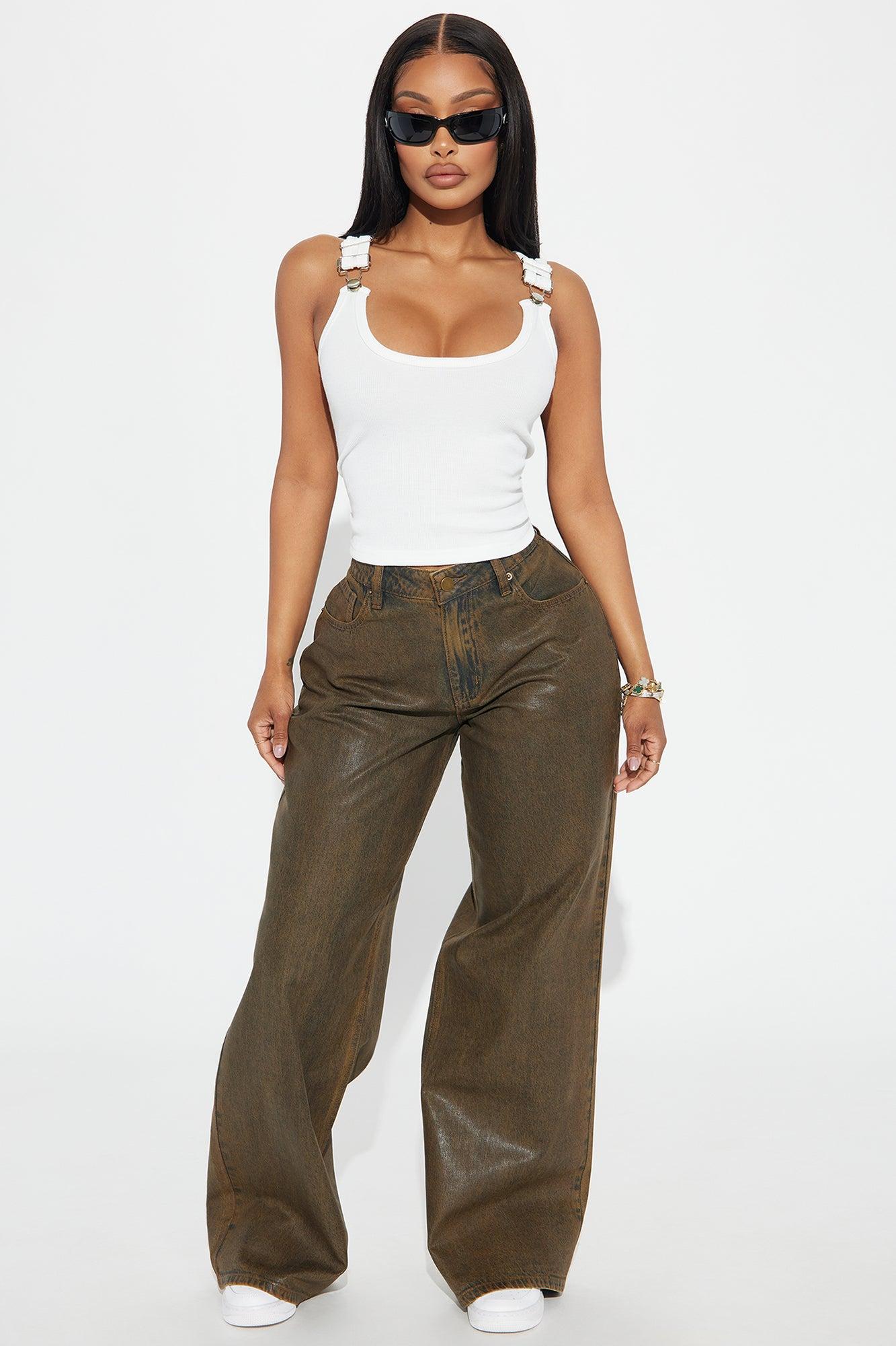 Olivia Overall Tank Top - White Product Image