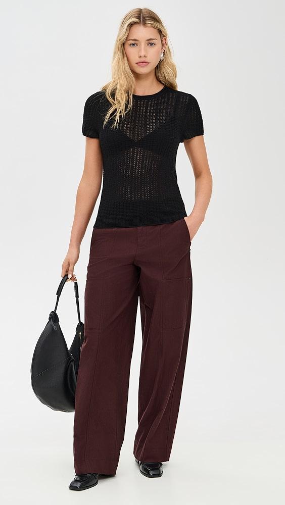 Vince Waffle Knit Crew | Shopbop Product Image